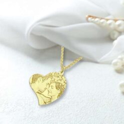 Personalised Heart ShapE Picture Pendent Necklace Gifts Online in Pakitan