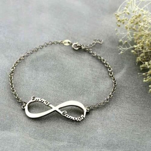 Silver Infinity Name Bracelet Gifts Online in Pakistan