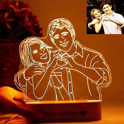 3D Led Acrylic Frame for Couples Gift Online in Pakistan
