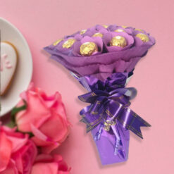 Purple Ferrero Rocher Handmade Bouquet Delivery in Pakistan