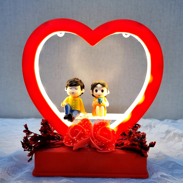 Couple heart frame with sound