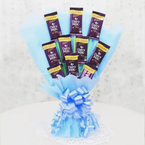 Custom DairyMilk Chocolate Bouquet Gifts Online Store in Pakistan