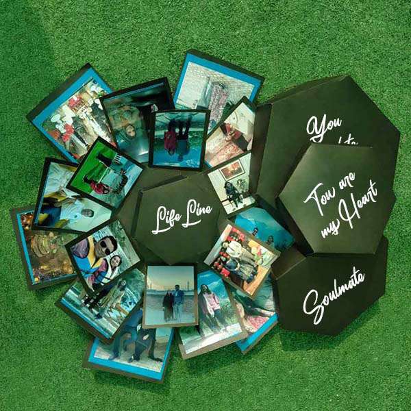 Hexagon Picture Explosion Box - Buy & Gift DIY Picture Cards in Pakistan