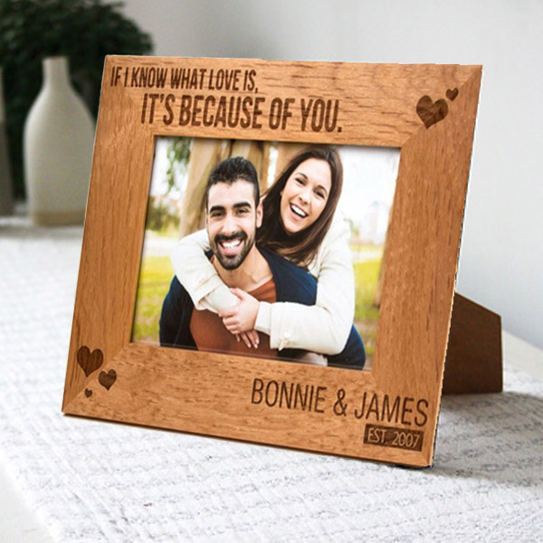 Its Because of You Wooden Photo Frame Gifts Online in Pakistan