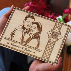 Valentine's Day Wooden Engraved Frame for Her Gift Online in Pakistan