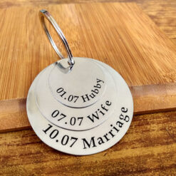 Layered Metal Keychain Online Gifts