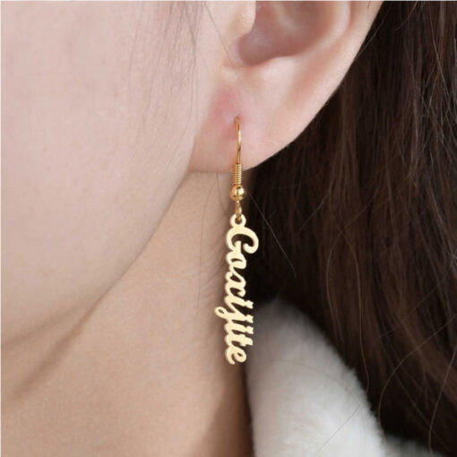 Customized Minimalist Name Earrings
