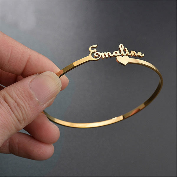 Name Bracelet with Heart