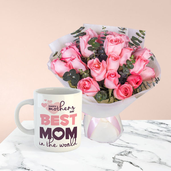 Mug and Flower for Mom Gifts Online in Pakistan