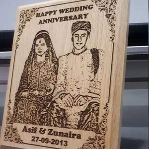 Anniversary Wooden Engraved Photo Frame Gifts Online in Pakistan