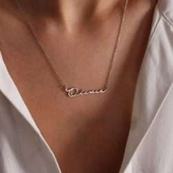 Customized Signature Silver Necklace Gifts Online in Pakistan
