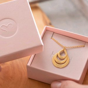 Engraved Family Necklace Drop Shaped Gifts Online in Pakistan