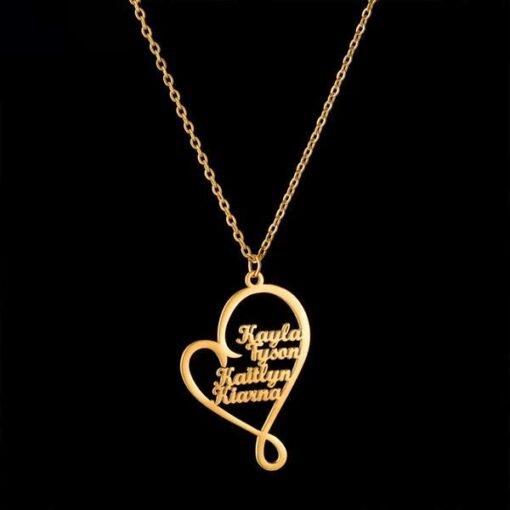 Custom Names Necklace Heart Gifts Online in Pakistan