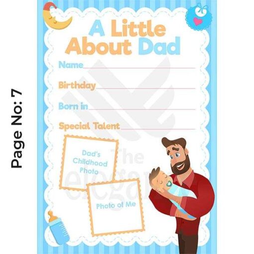 A Little About Dad Baby Record Notebook Gifts Online in Pakistan