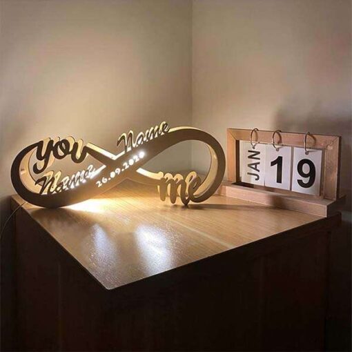 Personalised Infinity LED Table Lamp Gifts Online in Pakistan
