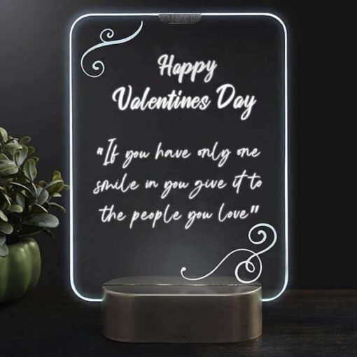 Valentine's Day Custom Message LED Lamp Gift Online in Pakistan