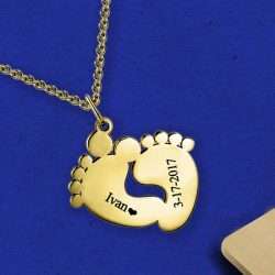 Custom Baby Feet Necklace Gifts Online in Pakistan