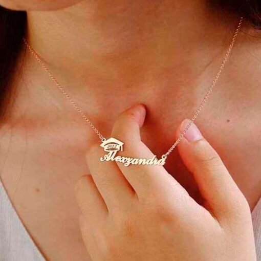 Custom Bachelor Cap Name Necklace Gifts Online in Pakistan