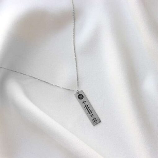 Custom Silver Spotify Necklace For Her Gifts Online in Pakistan