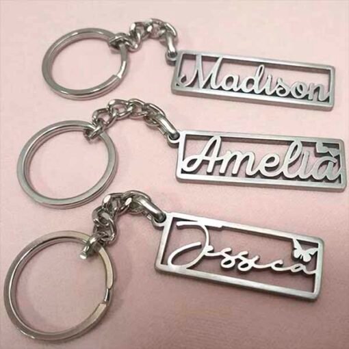 Fancy Name Metal Keychain Customized for Him Gifts Online in Pakistan