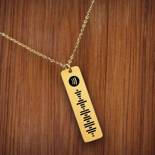 Gold Spotify Necklace Gifts Online in Pakistan
