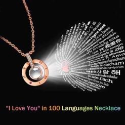 I love you in deals a million languages necklace