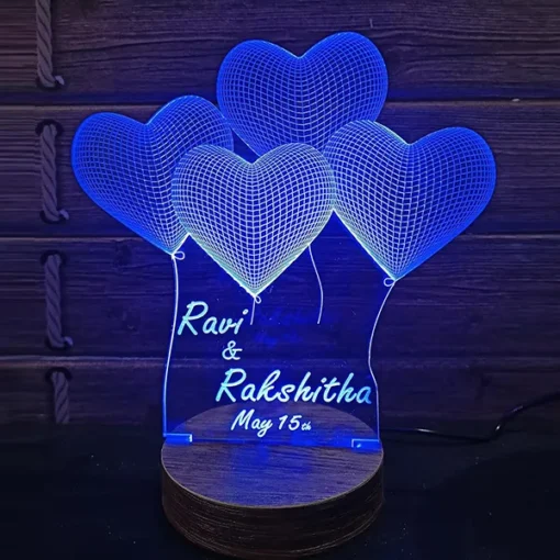 Buy Peronalized 3D Heart Shaped Led Lamp Online Gifts in Pakistan
