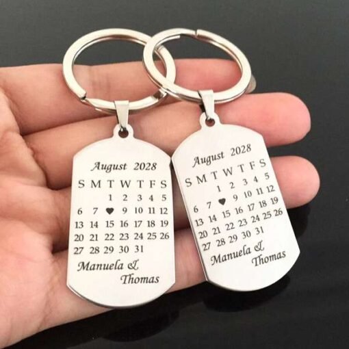 Custom Sliver Tag Engraved Keychain Gifts Online in Pakistan