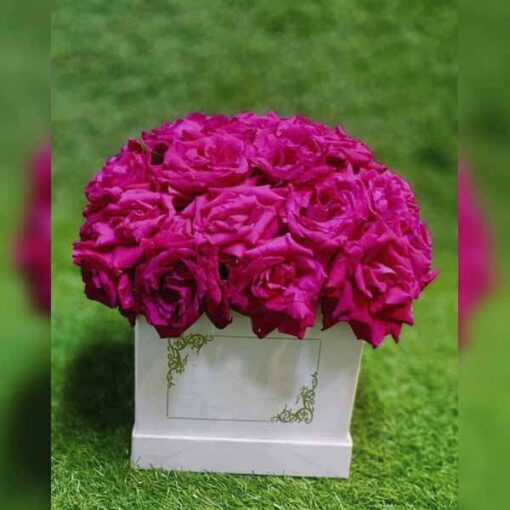 Hot Pink Flower Bouquet Box Gifts Online in Pakistan