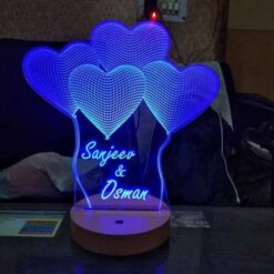 Peronalized 3D Heart Shaped LED Lamp Gifts Online in Pakistan