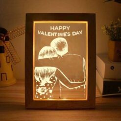 Valentine's Day 3D LED Acrylic Lamp Frame Gift Online in Pakistan