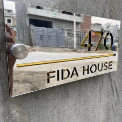 Custom Mirror Acrylic House Name Gifts Online in Pakistan