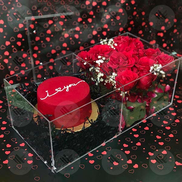 Fresh Flowers Bento Cake Box Gifts Online in Pakistan