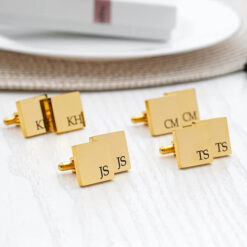 Gold Engraved Square Cufflinks Gifts Online in Pakistan