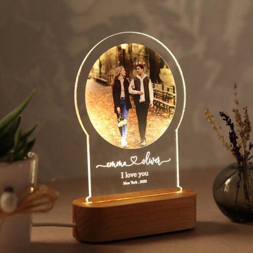 Photo Couple Memorial Acrylic LED Lamp Gifts Online in Pakistan