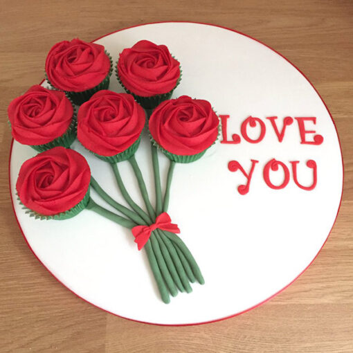 Valentine cupcake bouquet online in Pakistan