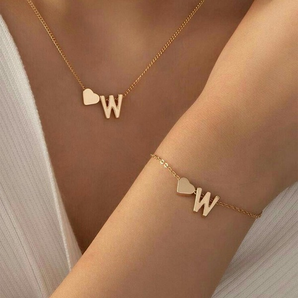 Personalized Initial Gift Customized Bracelet Initial Necklace 