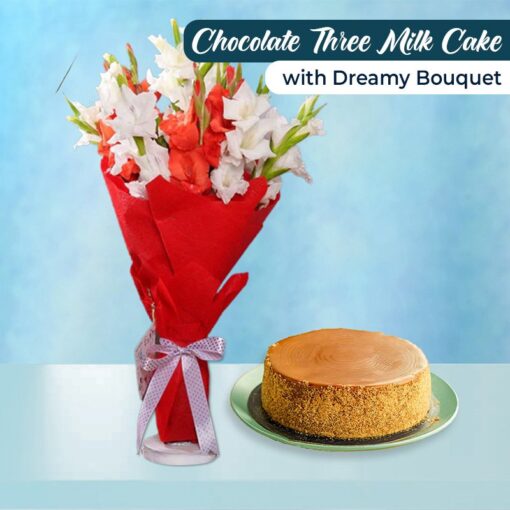Fanciful Cake & Dreamy Bouquet Deal Gifts Online in Pakistan