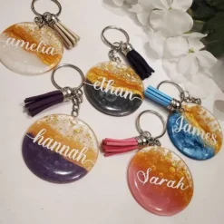 Resin Art Name KeyChains Online Gifts in Pakistan
