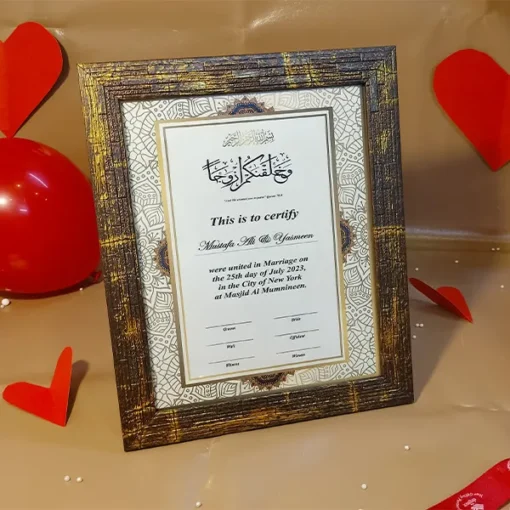 Send Nikah Nama Frames Online Gifts to Pakistan