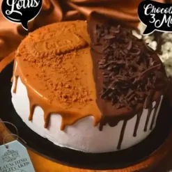 Lotus 3 Milk Split Cake with Box Online Gifts in Pakistan