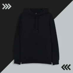 Buy High Quality Custom Plain Black Hoodies