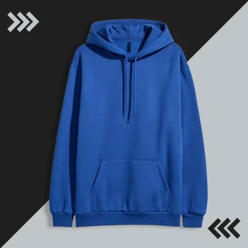 Buy High Quality Custom Plain Blue Hoodies