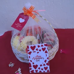 Buy Best Love in Red Basket Online Gifts