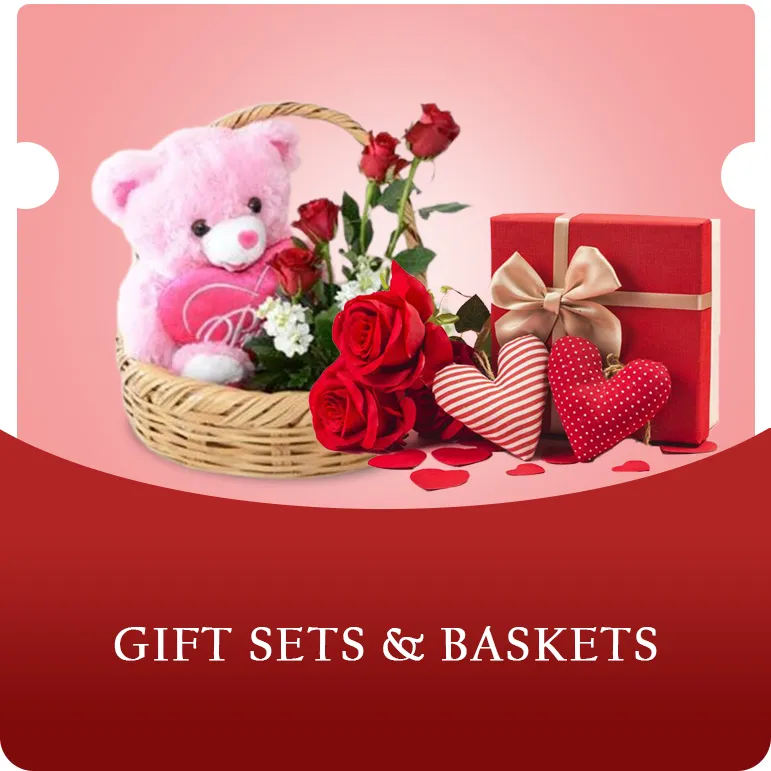 Gift Set and Basket for Valentine Day