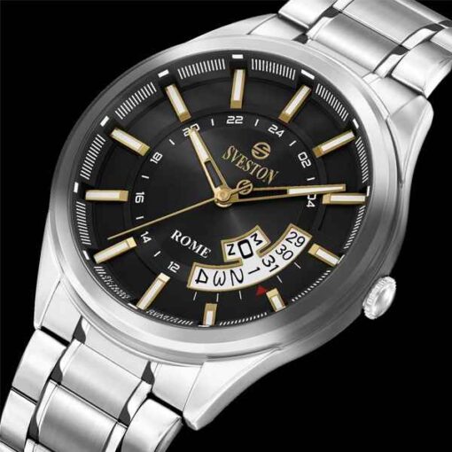 Best Sveston Solano Sliver Black Premium Watch