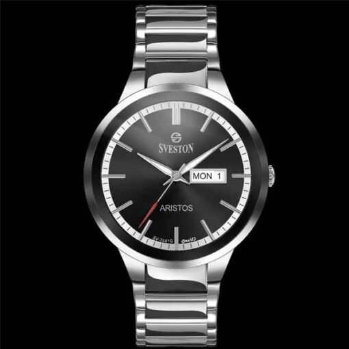 Buy Premium Sveston Aristos Avanti Black Sliver Watch