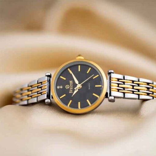 Buy Sveston Dazzlia Gold Black Watch Gifts for Girls