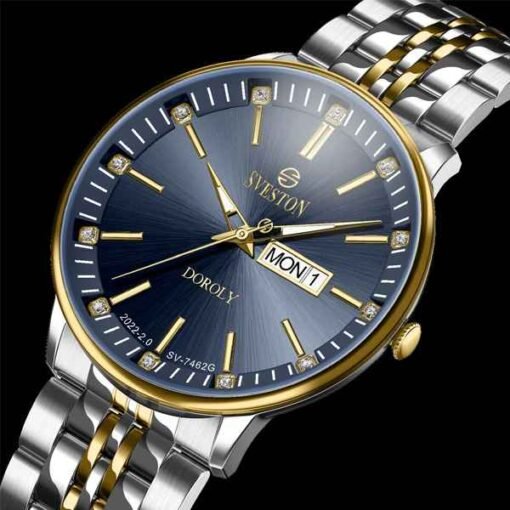 Buy Sveston Doroly Sliver Gold Watch for Man