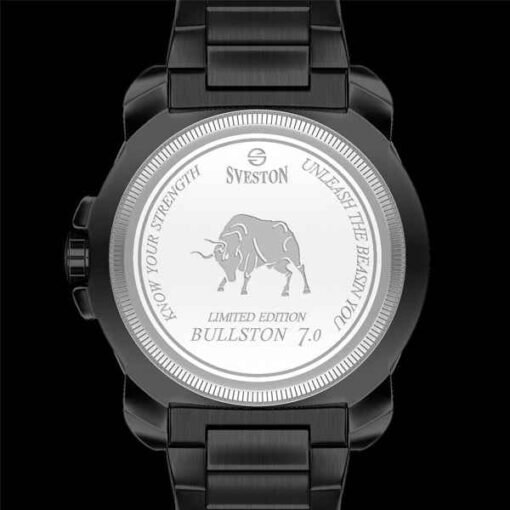 Sveston Bullston Matte Black Watch Back Side